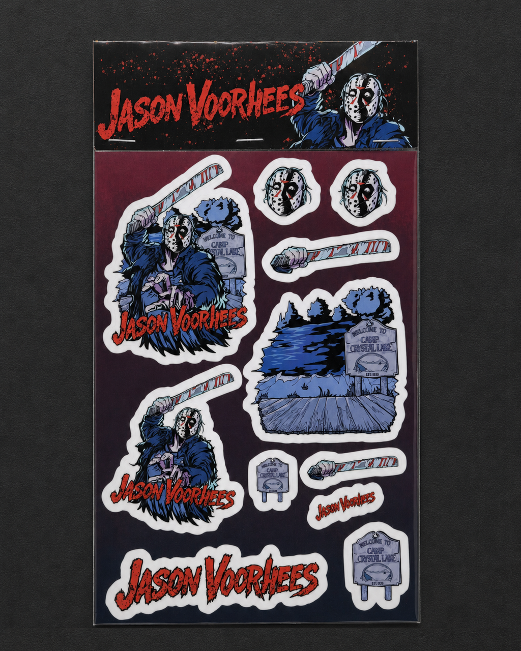 Jason Voorhees Fan-Made Horror Sticker Sheet