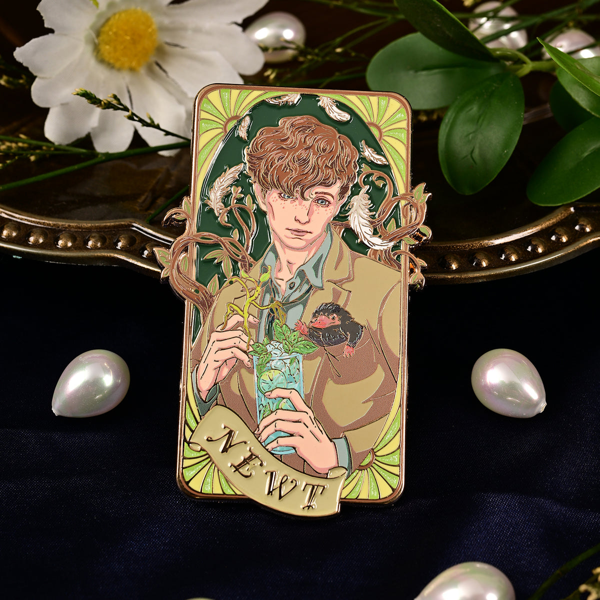 Jazz Age 1920 — Newt Scamander–Inspired Large Metal Enamel Pin