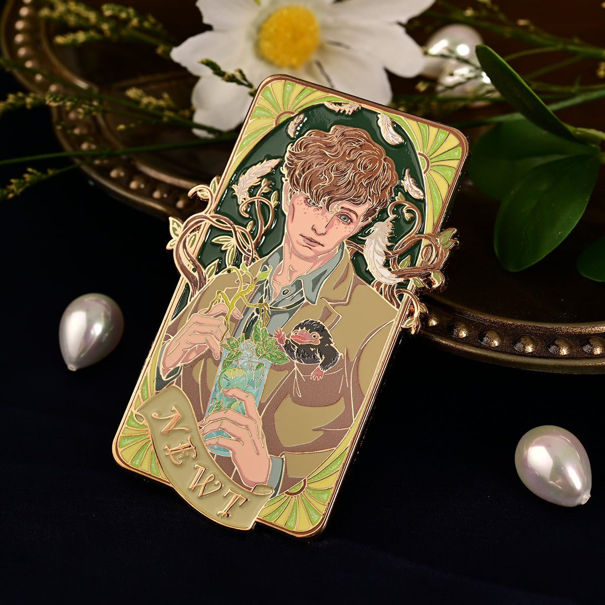 Jazz Age 1920 — Newt Scamander–Inspired Large Metal Enamel Pin