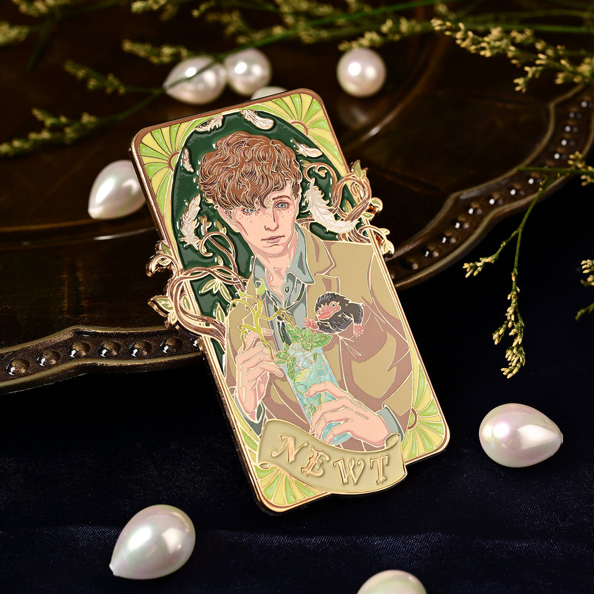 Jazz Age 1920 — Newt Scamander–Inspired Large Metal Enamel Pin