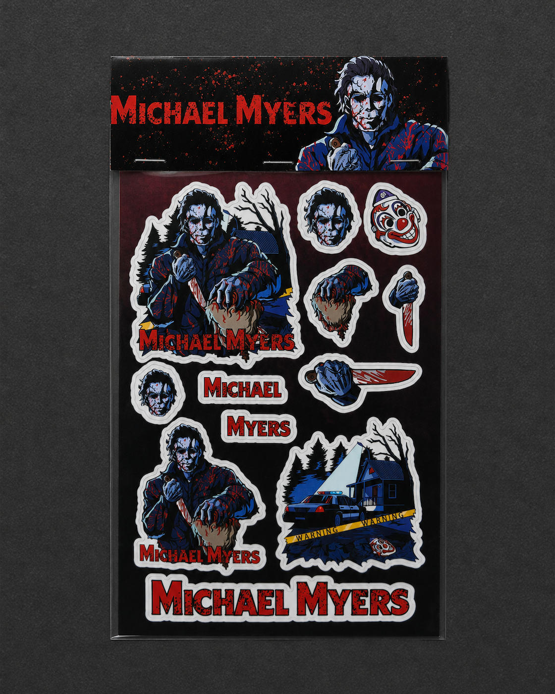Michael Myers Fan-Made Horror Sticker Sheet